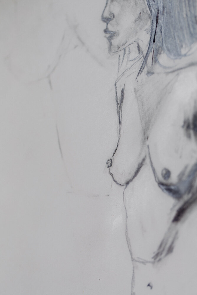 a sketch of a woman