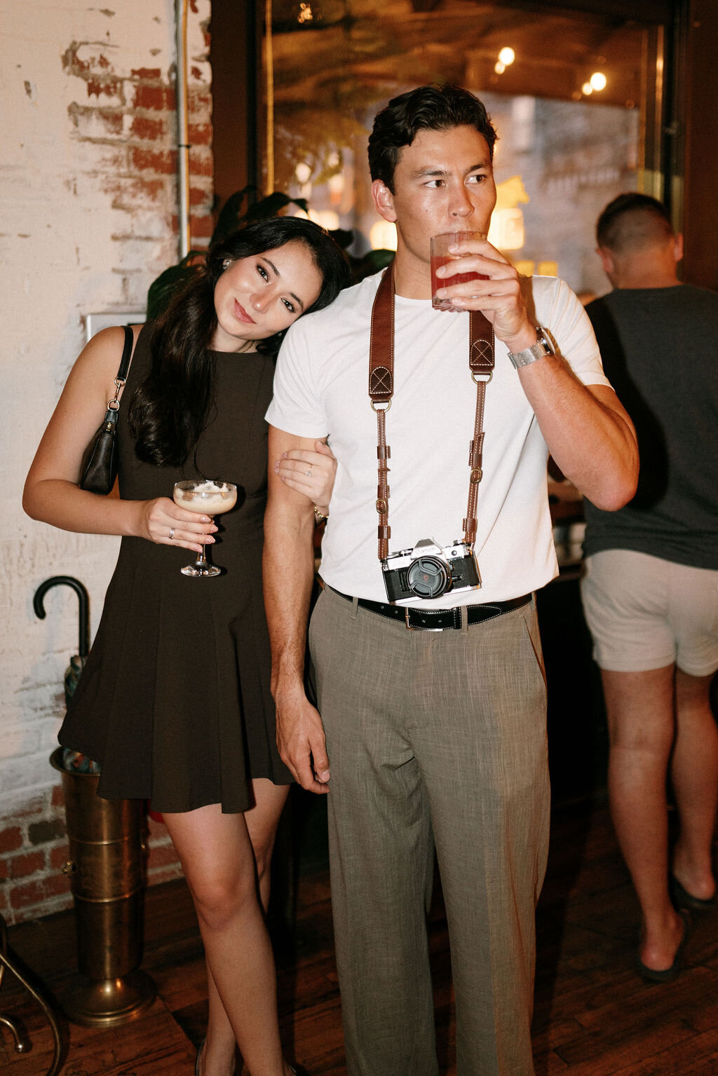 romantic film downtown engagement photos brother wolf bar knoxville tennessee-12