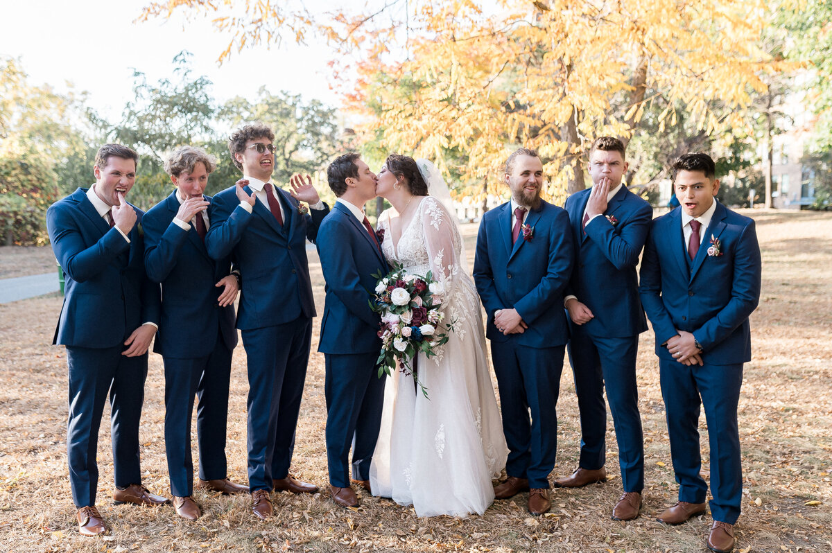 Bride and groom holding hands before ceremony