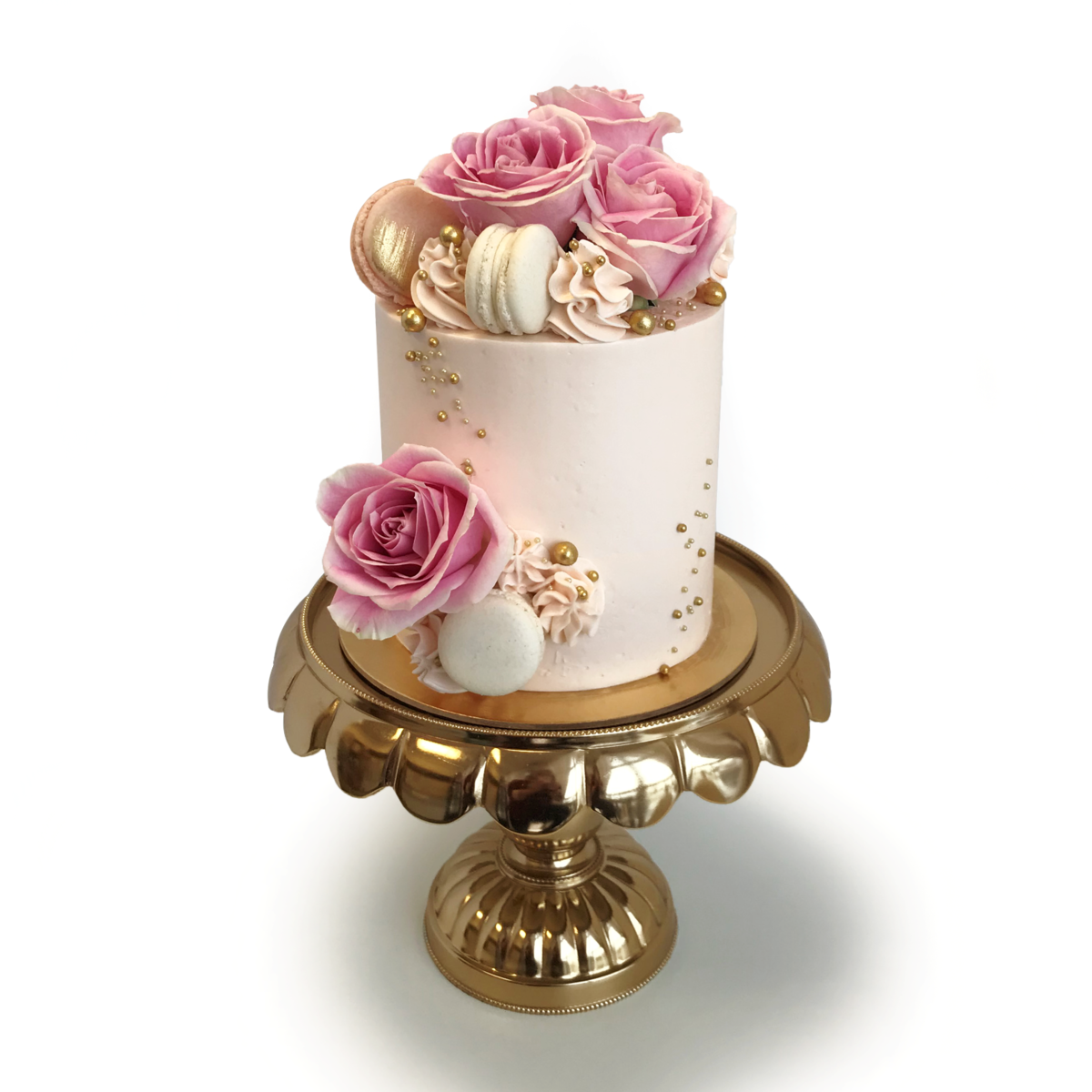 Whippt Luxe Floral Macaron Cake 1