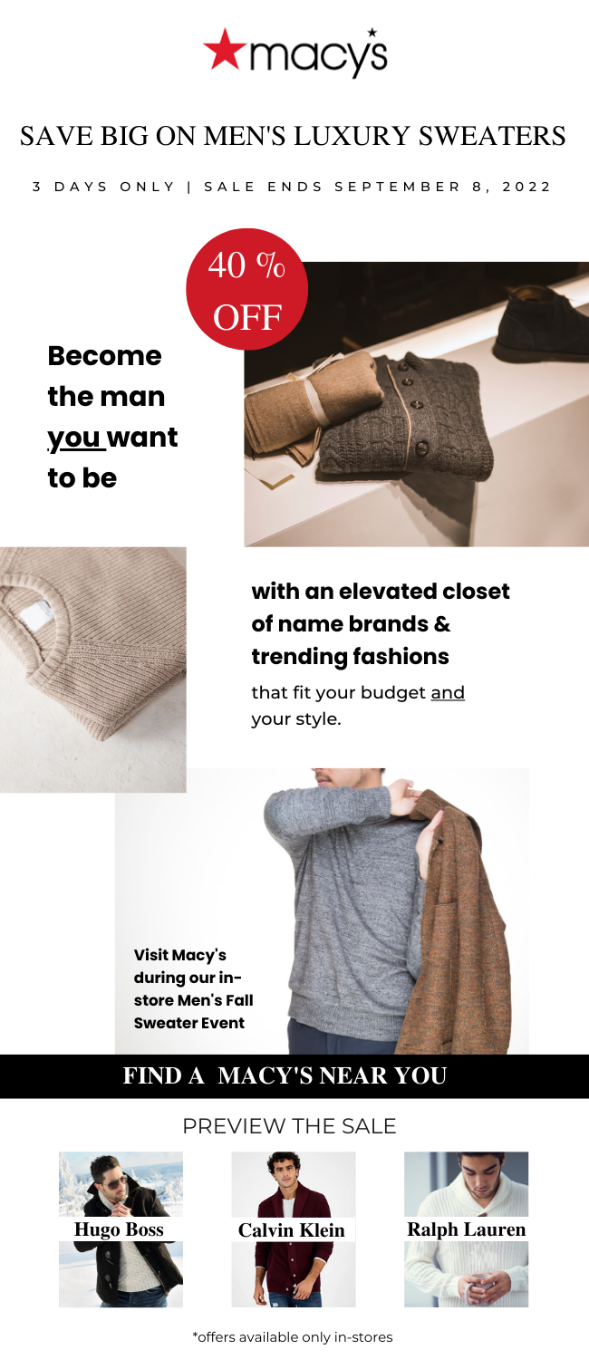 Macy's Sweater Spec Ad