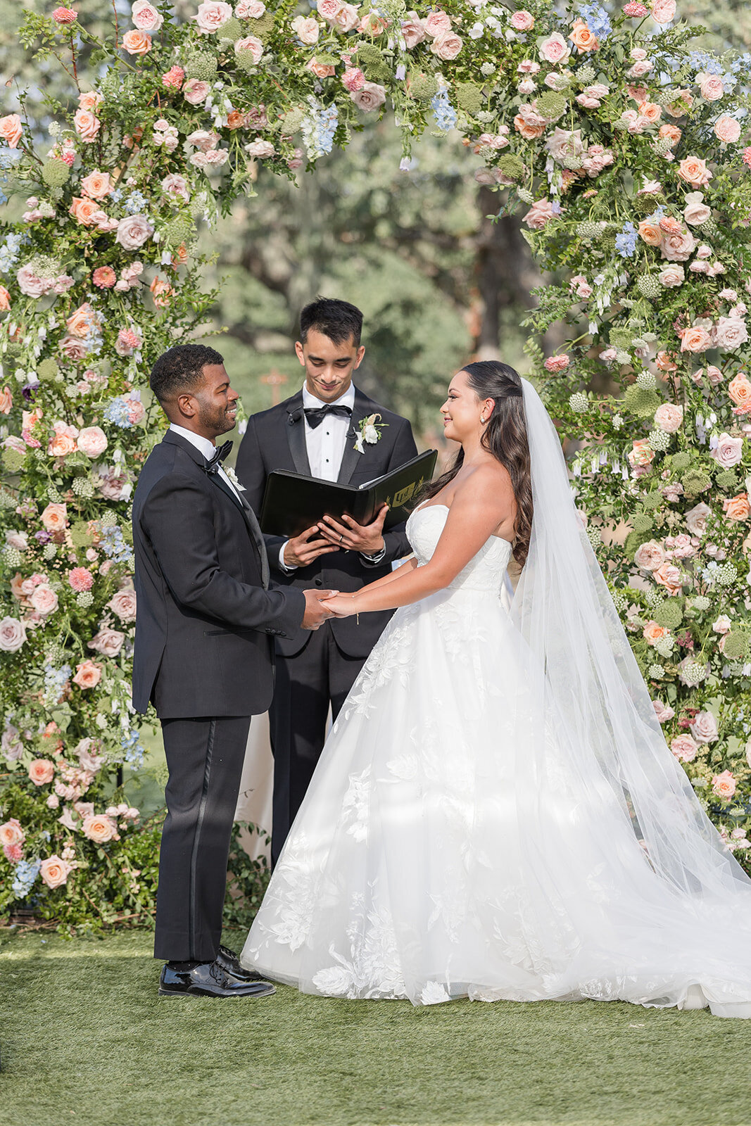 montage healdsburg wedding pastel arch