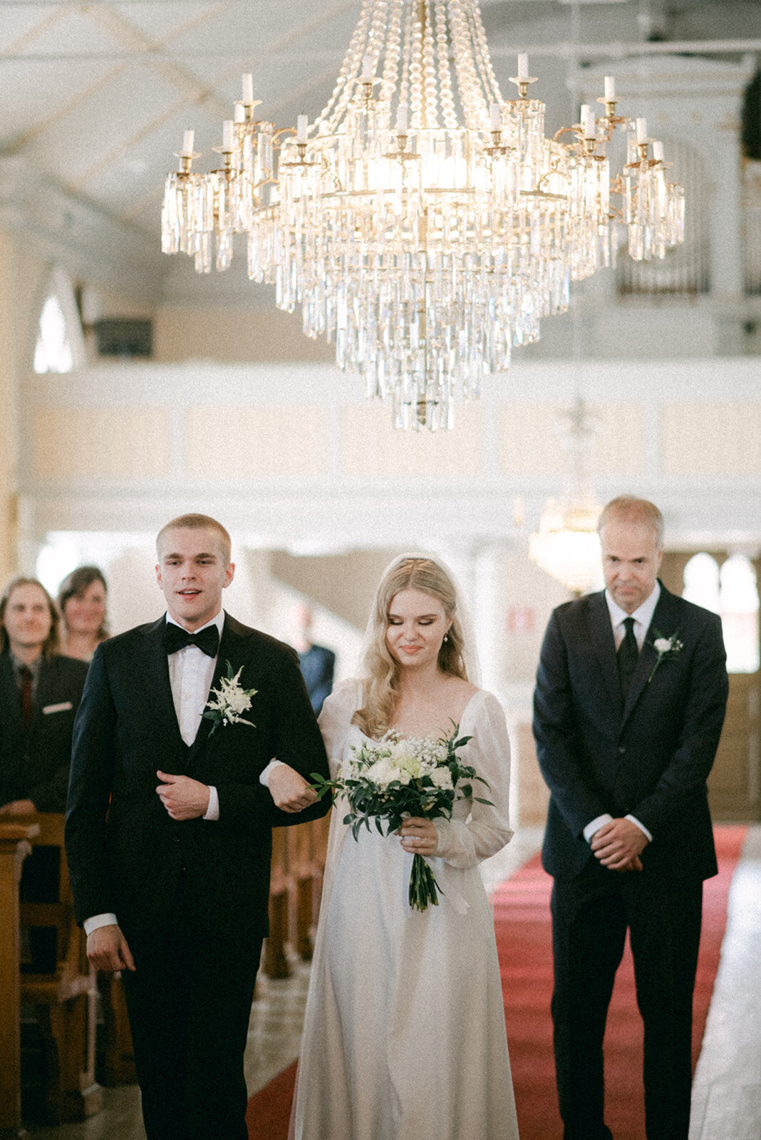 Wedding photograph of an intimate wedding ceremony by photographer Hannika Gabrielsson