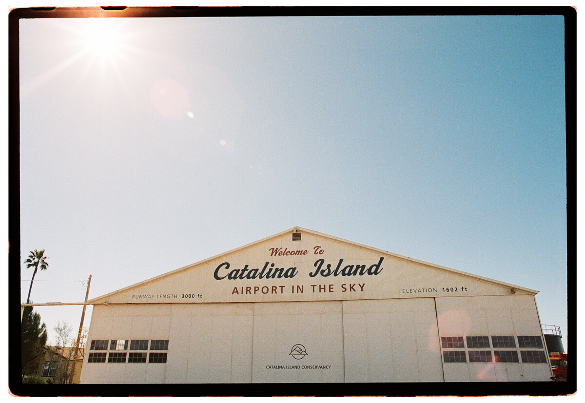 Catalina Airport captured on film by Kate Winters Photography, showcasing the scenic beauty and authentic atmosphere in a documentary style.