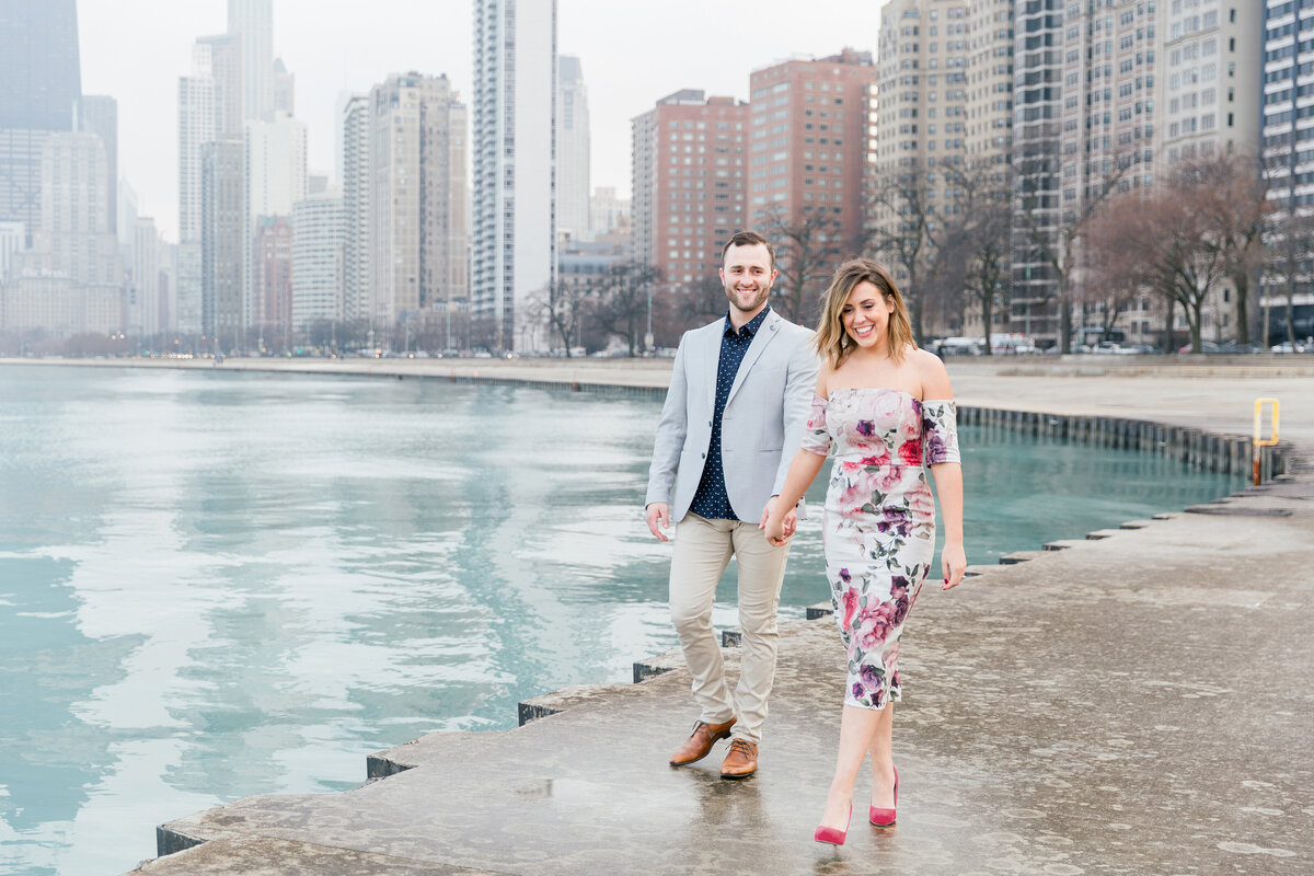 North avenue beach chicago engagement photographer