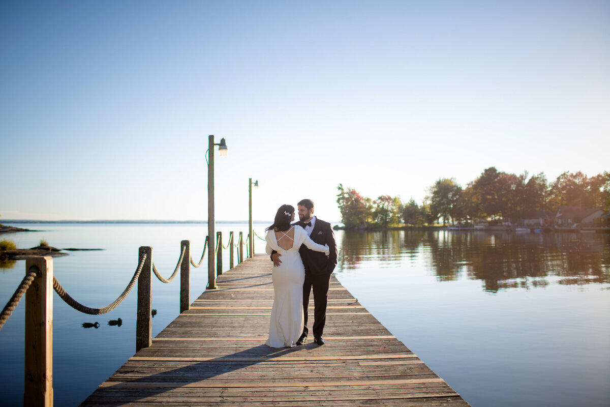 lake nipissing sunset wedding