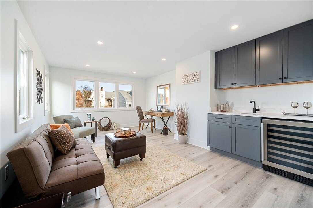 Bright and inviting staged living space showcasing functional design for quick home sale