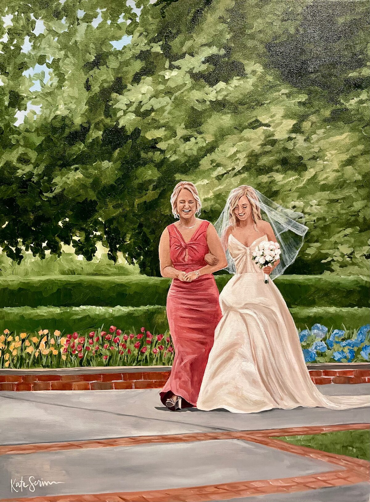 mother daughter wedding portrait
