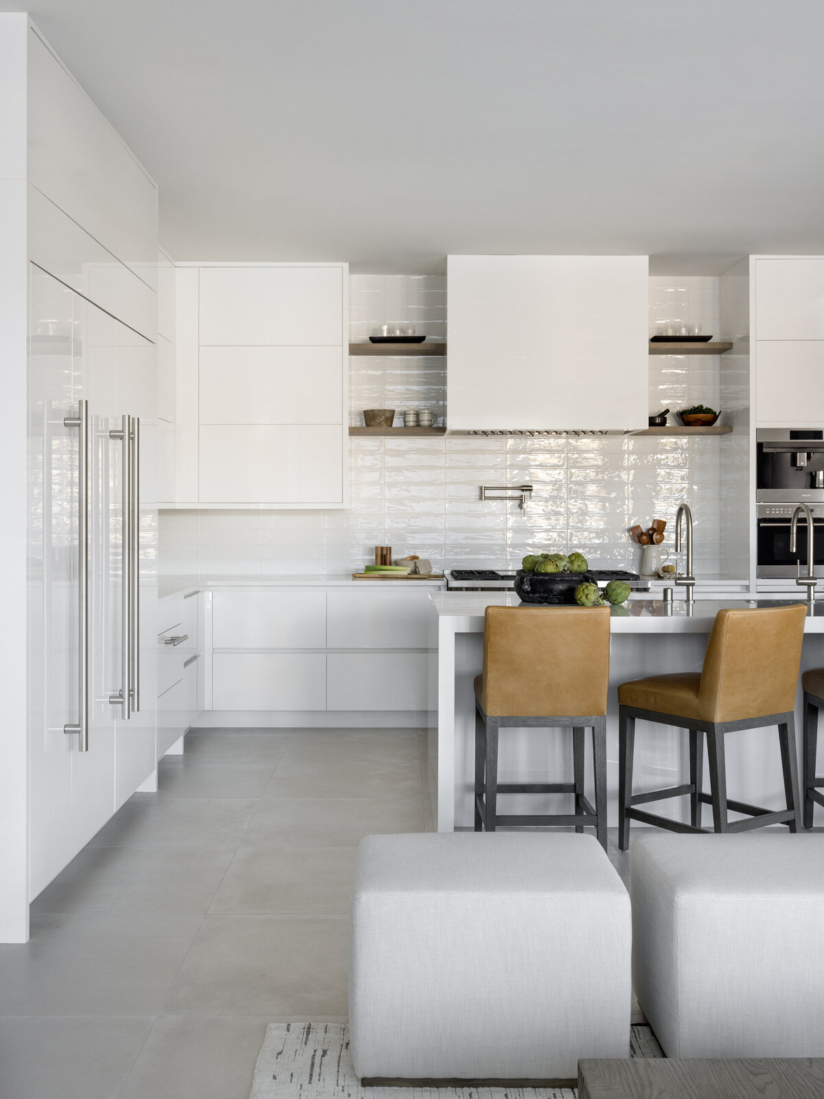 Luxury Remodel All White Modern Kitchen