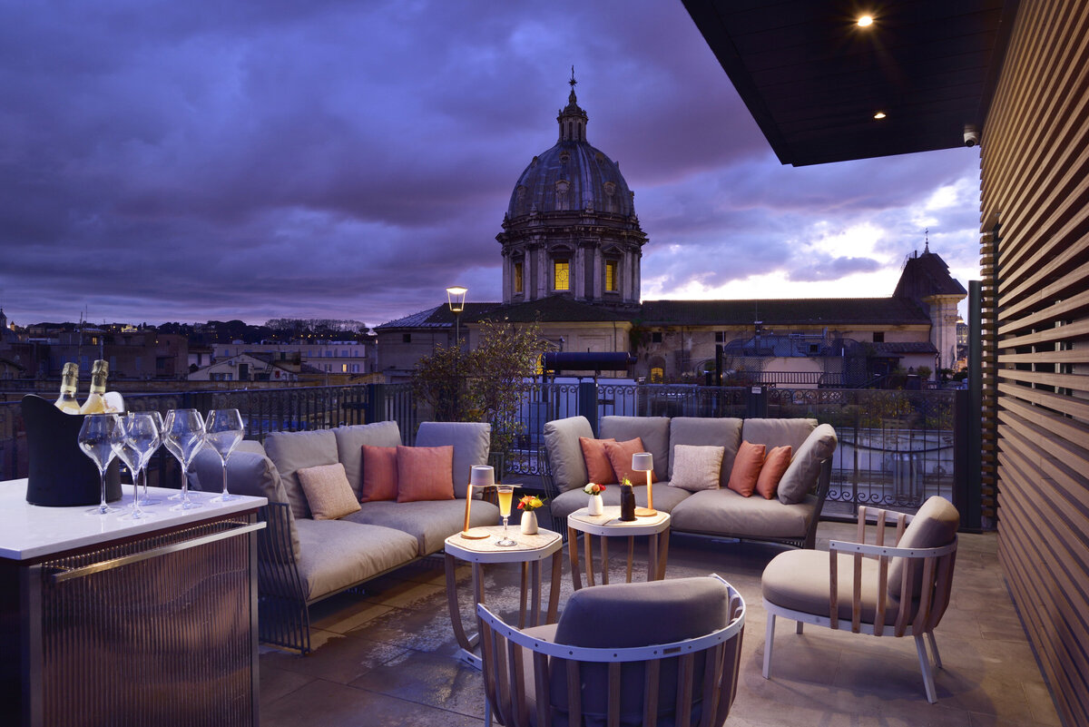 Waterstone - Hotel L'Orologio - Rome - Italy - Luxury Boutique Hotel - 21_HOR Terrazza sera