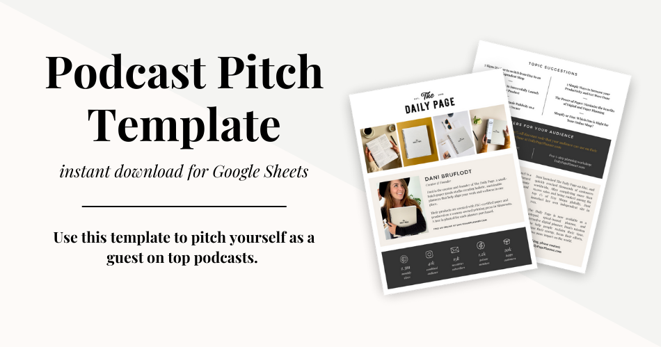 Podcast Pitch Template