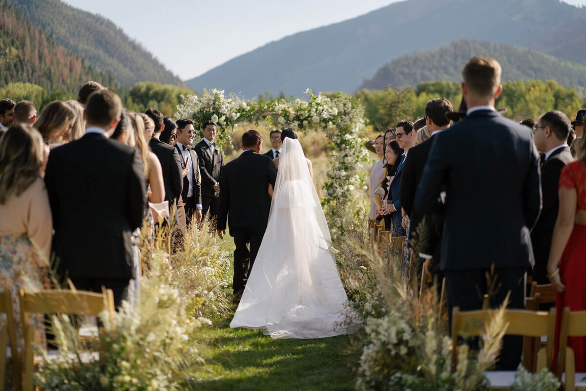 wedding ceremony at Aspen Meadows Resort