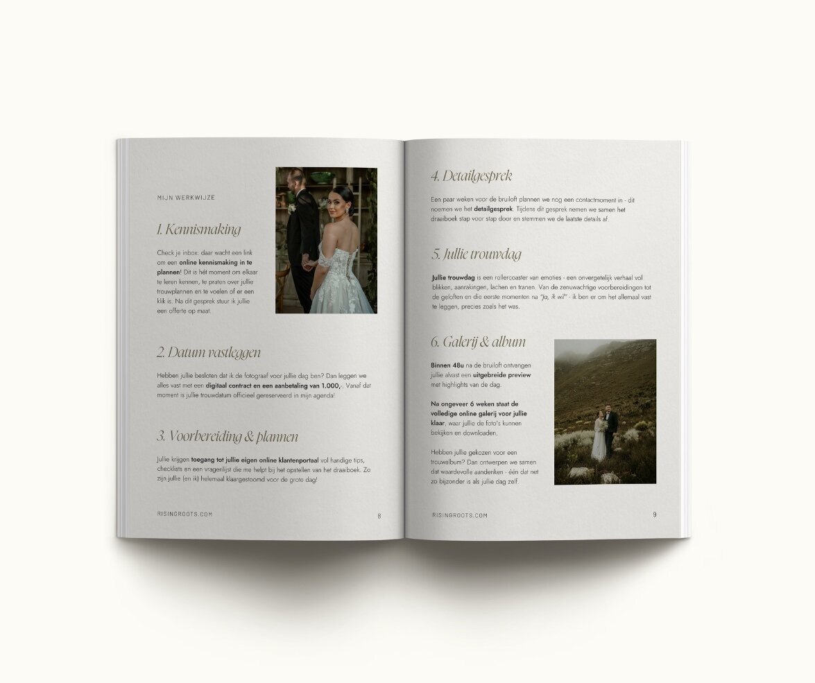 Brochure template voor fotografen Rising Roots 7