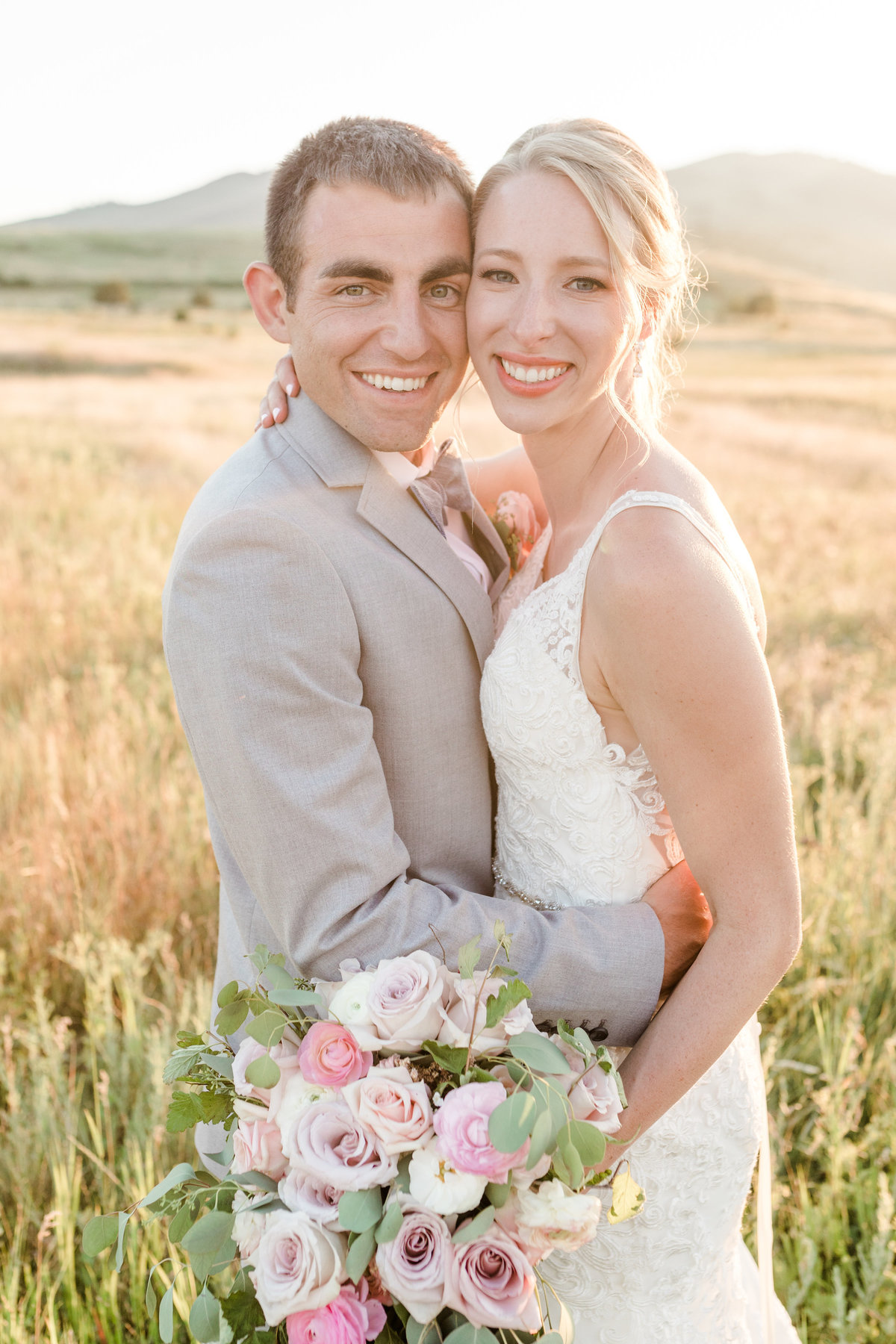 A collection of wedding photography highlights showcases the most memorable moments of the bride and groom's special day. The images capture a variety of scenes: the bride and groom sharing their first kiss, exchanging vows, and walking hand-in-hand down the aisle. There are close-up shots of their wedding rings, the intricate details of the bridal bouquet, and candid moments of laughter and joy among family and friends. The gallery includes a mix of black-and-white and color photographs, each framed beautifully to highlight the emotions and significance of the day. Soft, warm lighting in the images enhances the romantic atmosphere, making each moment feel timeless and full of love.