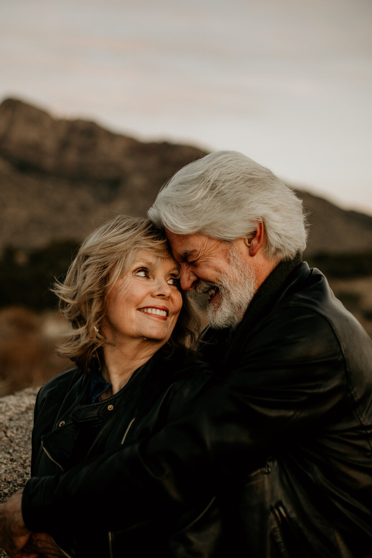 couple looking into each others eyes smiling