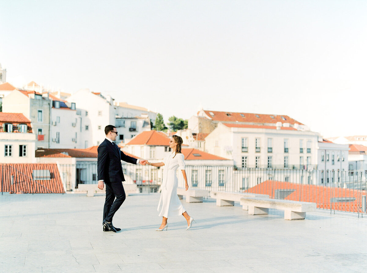 Magical Civil Wedding Ceremony during Covid times in Lisbon, Portugal