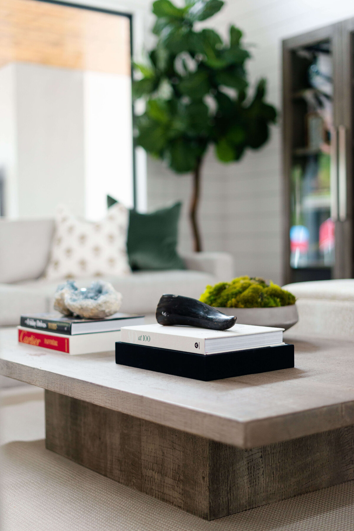 oyster creek studios building belt new build coffee table with books and sofa