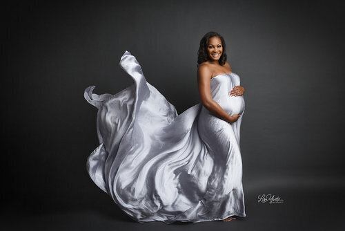 Silver Maternity Dress Charlotte