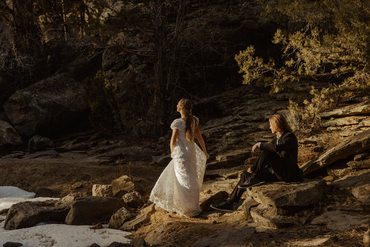 Candid Photos of Elopement Bride and Groom in Salt Lake City, UT