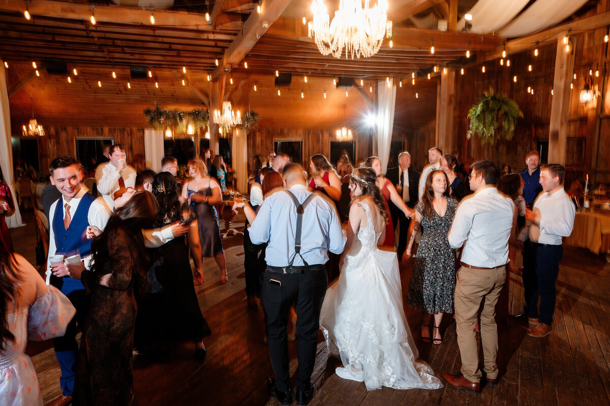 dance floor party at shady elms farm