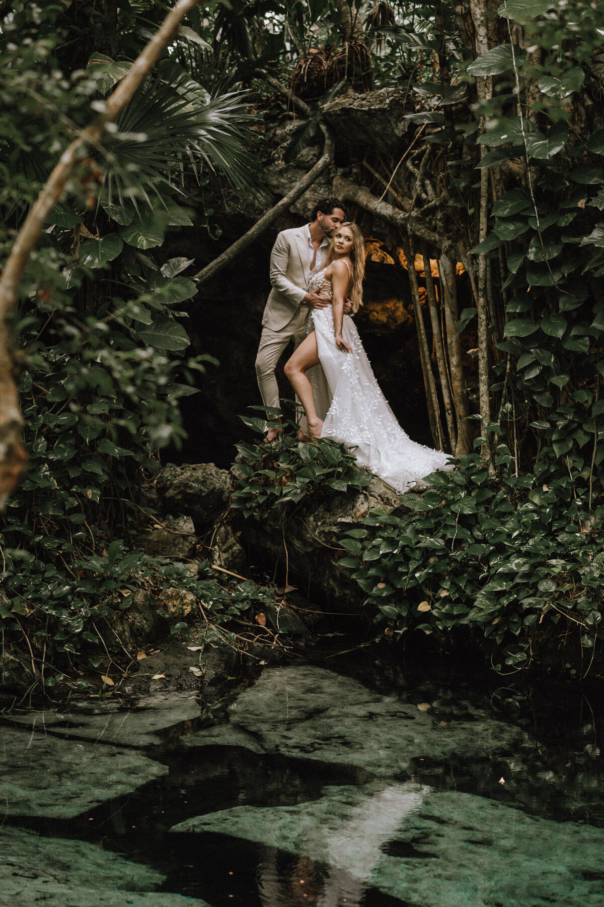 Mayan Wedding Ceremony at a Cenote in Tulum
