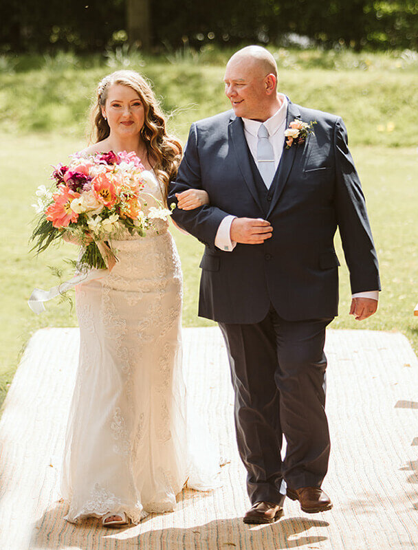 Bride with dad