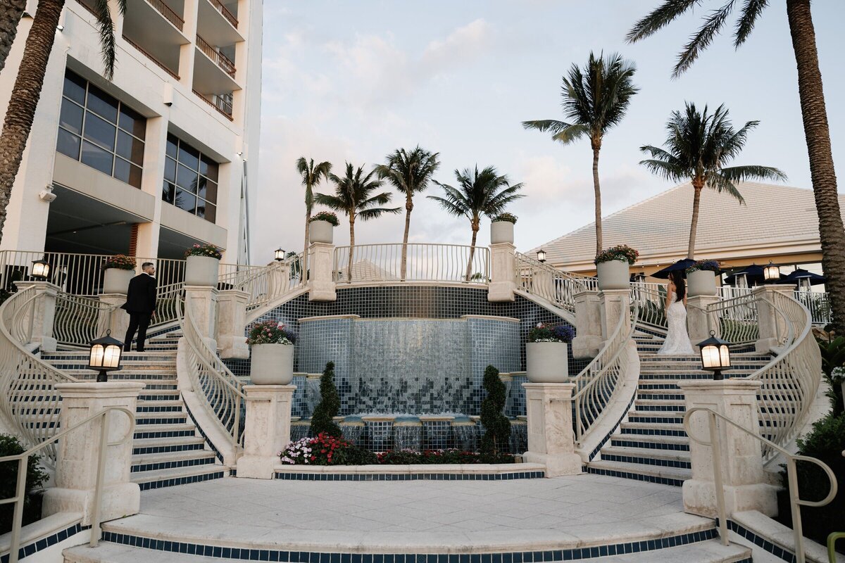 Bride and groom celebrating their wedding day, captured by a wedding photographer in Miami, FL.