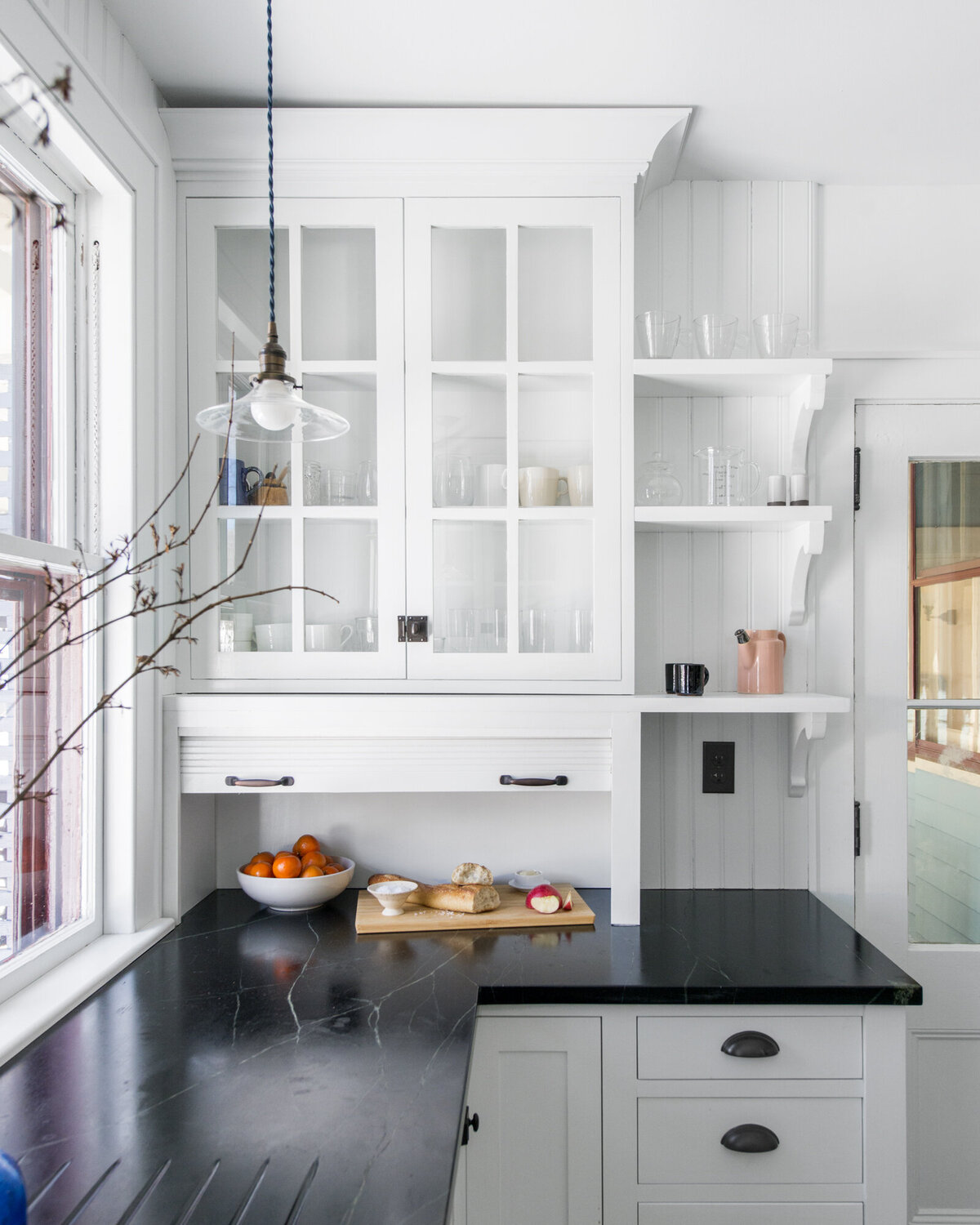 White kitchen updated cabinet
