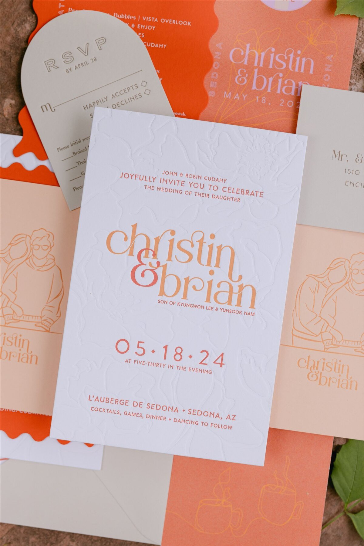 floral-sedona-wedding-embossed-invite