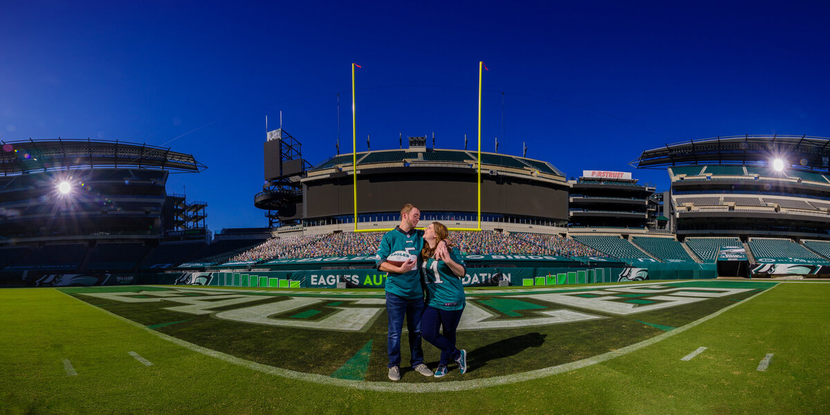 Engagement Session at Lincoln Stadium home of the Eagles