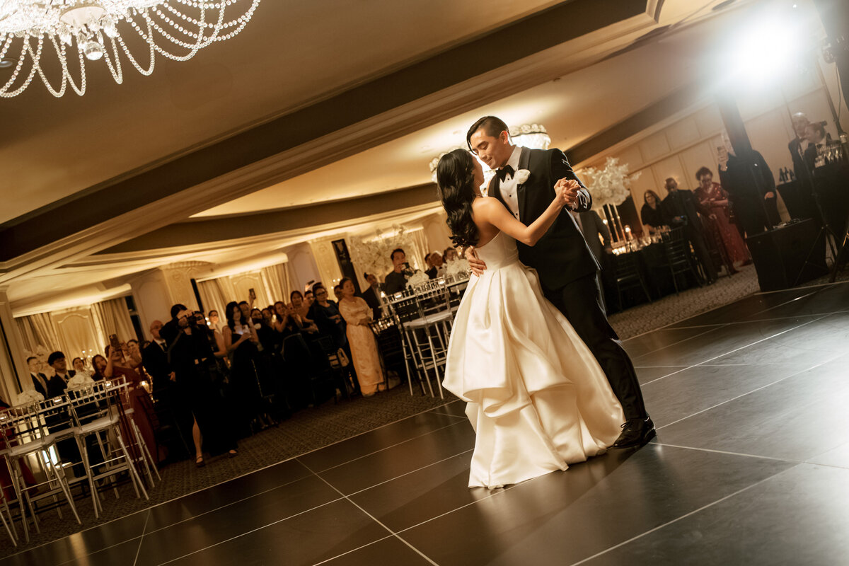 A photo of the wedding reception at the Hotel Zaza wedding in Houston.