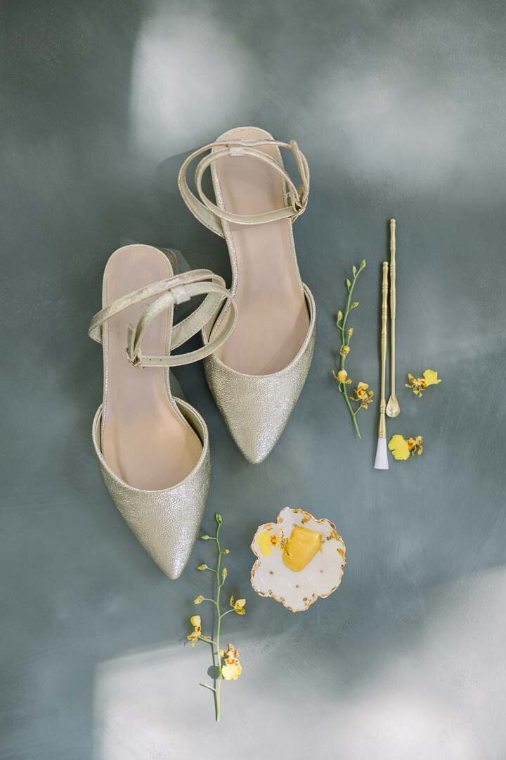Royal African-inspired wedding shoes