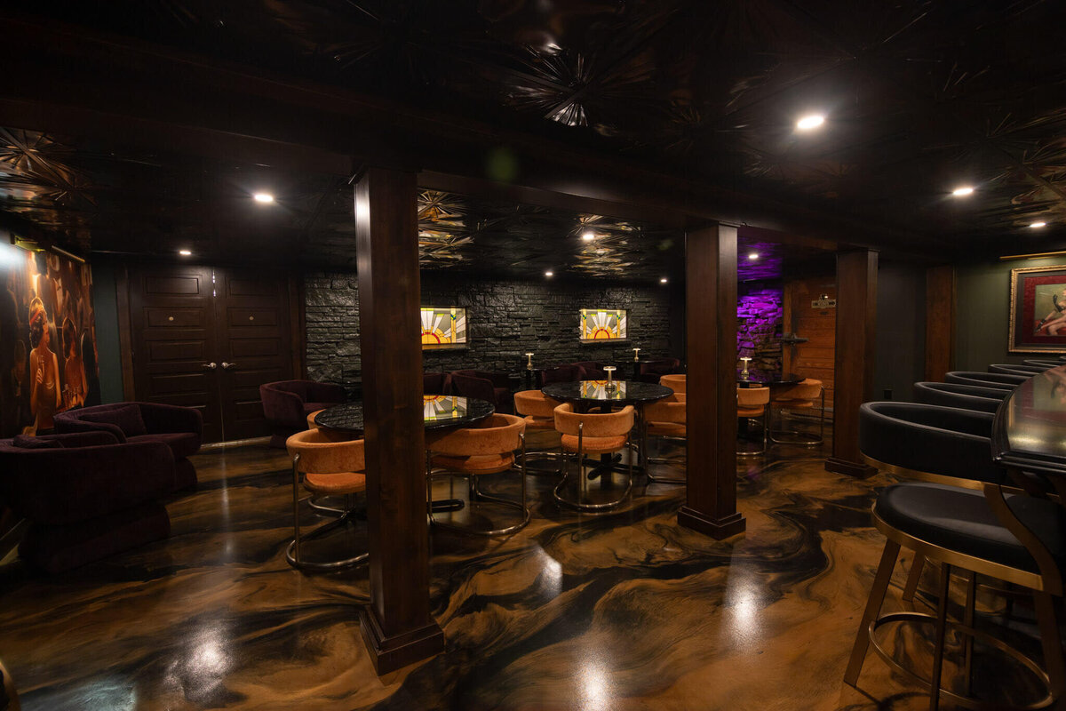 speakeasy interior design for restaurant