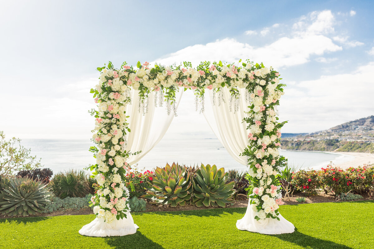 Posh Peony Floral and Event Design Ritz Carlton Laguna Nigel Blush Cream Wedding California2