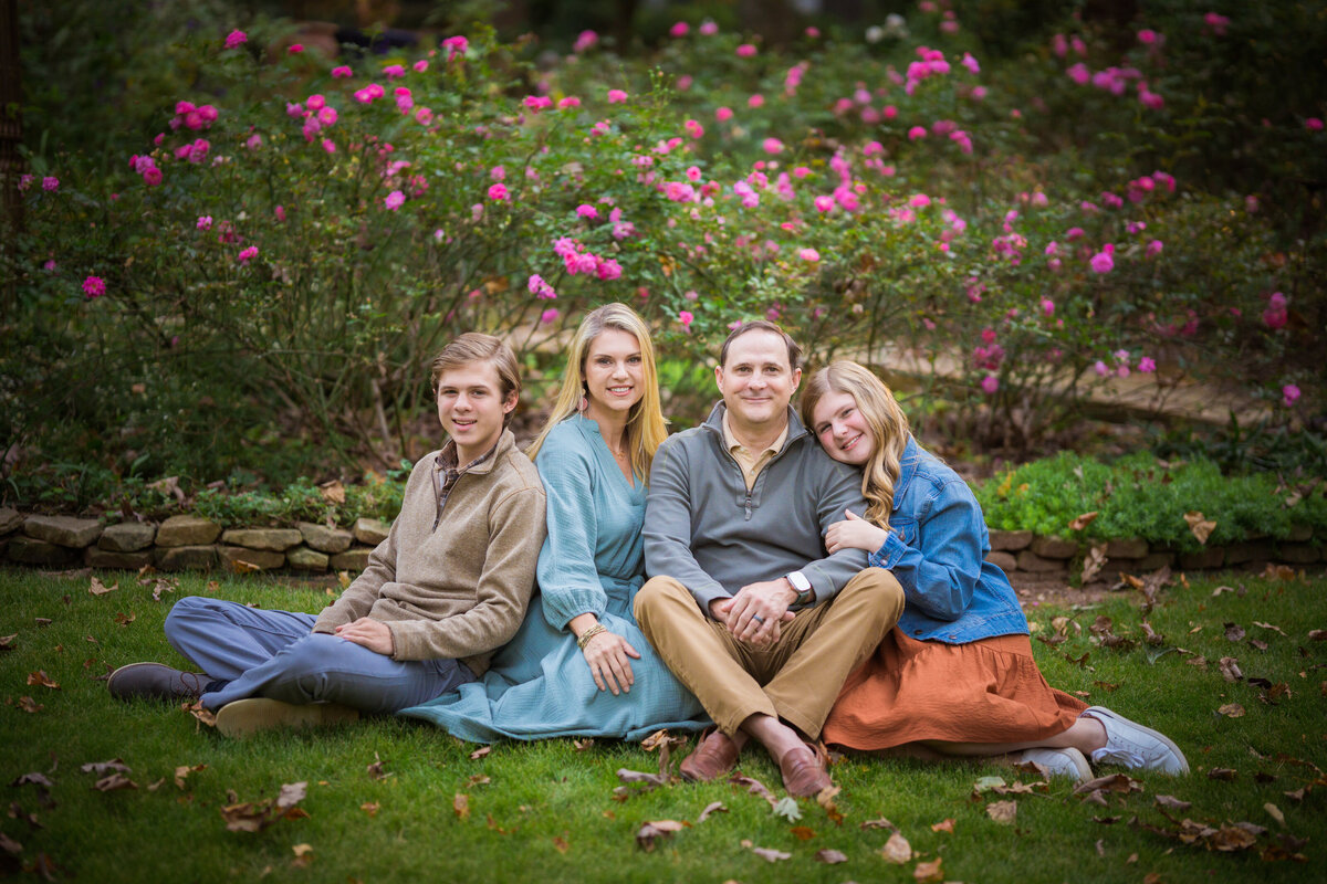 family teens in heather larkin studio garden