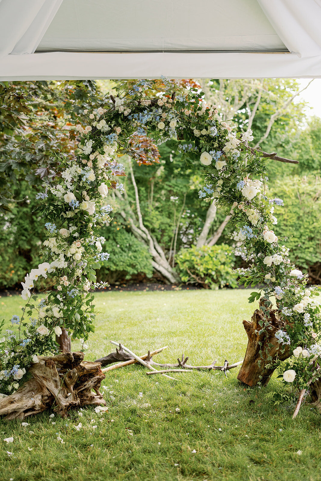 Private Estate Wedding Floral Arch - Cru and Co Events