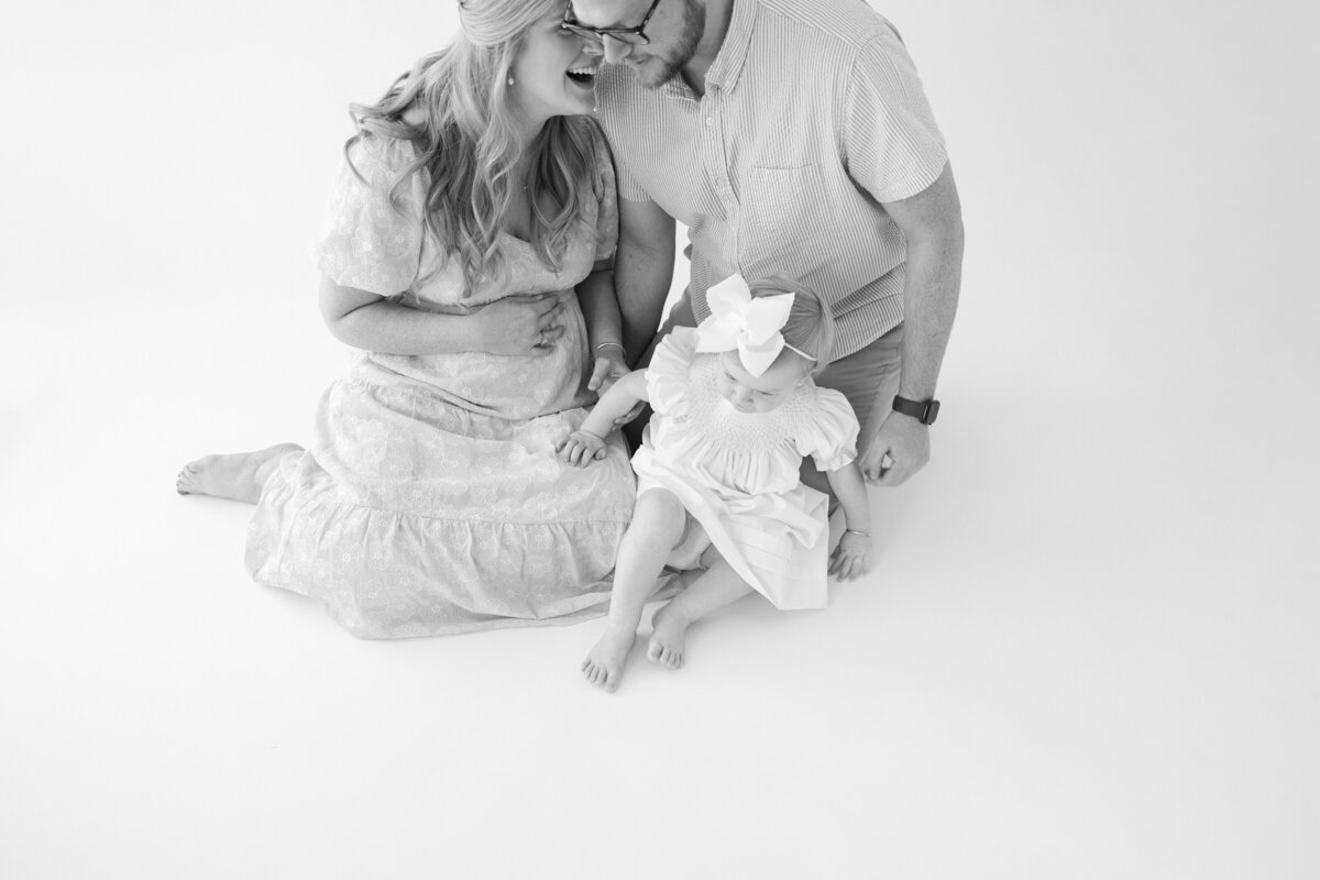 Maternity photography studio sessions in Vancleave, Mississippi.