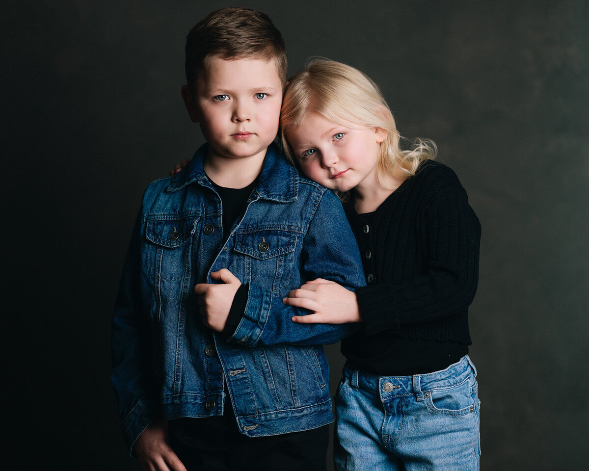 Brother and sister portrait