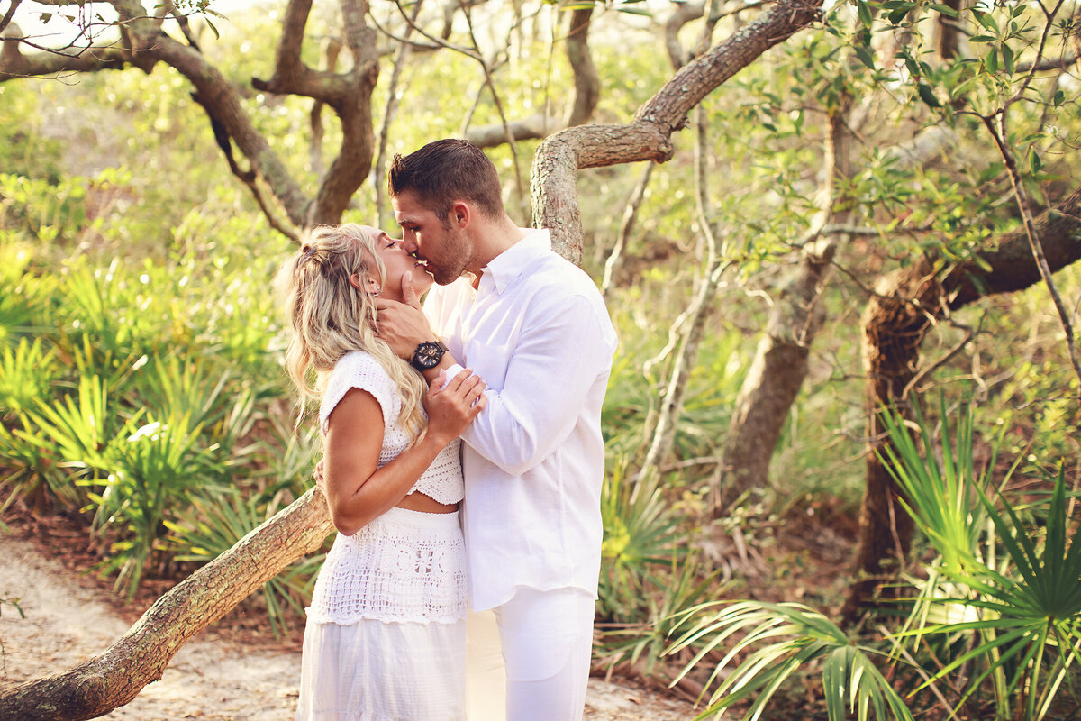 engaged couple at grayton state park