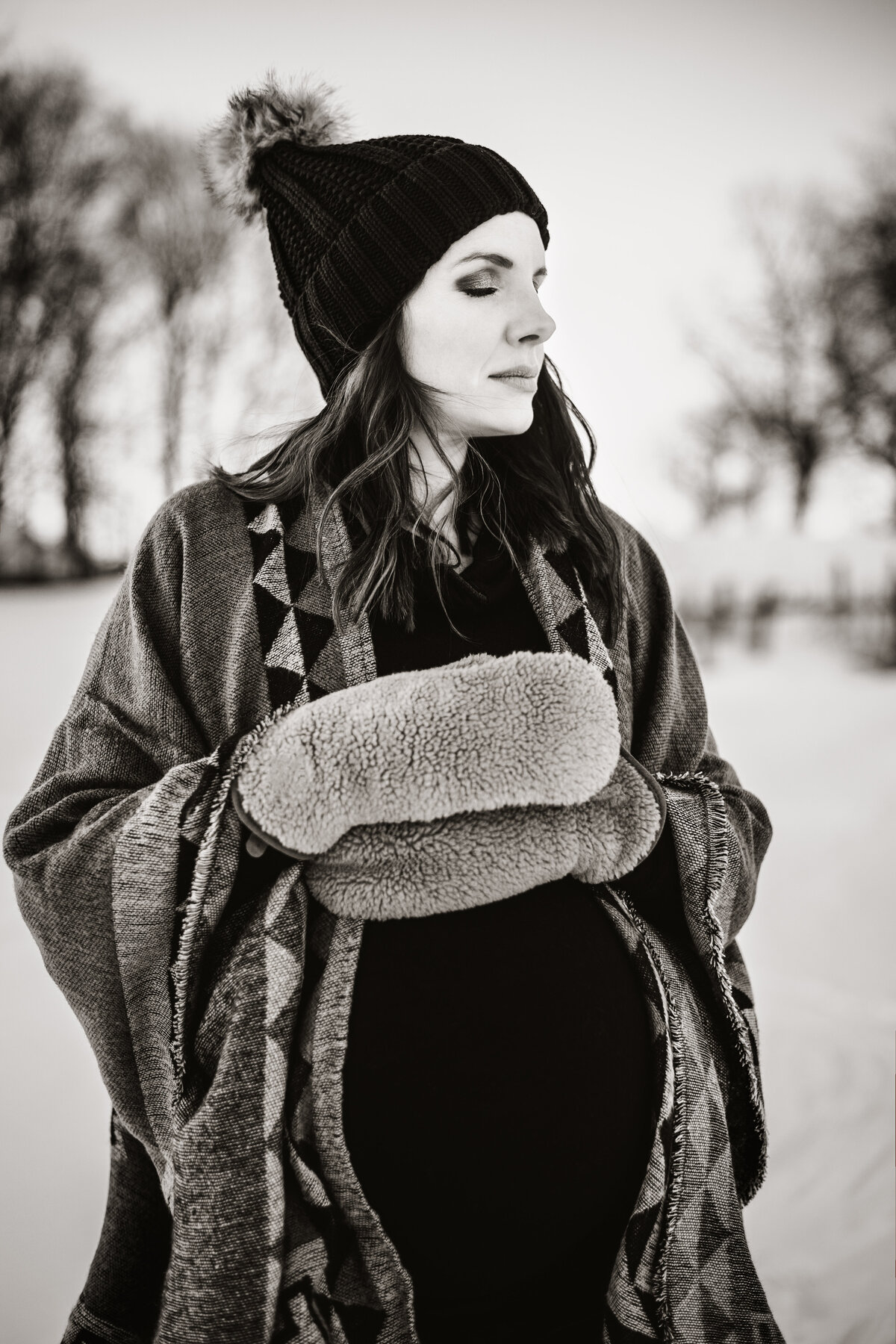 Winter maternity session
