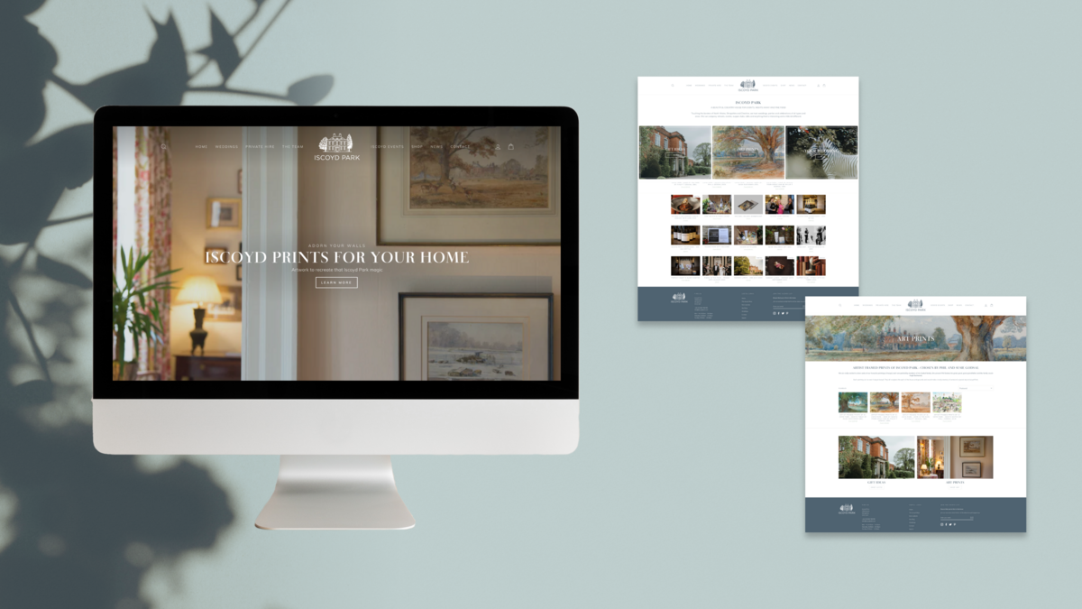 Iscoyd Park Ecommerce website development by The Little Paper Shop Nantwich