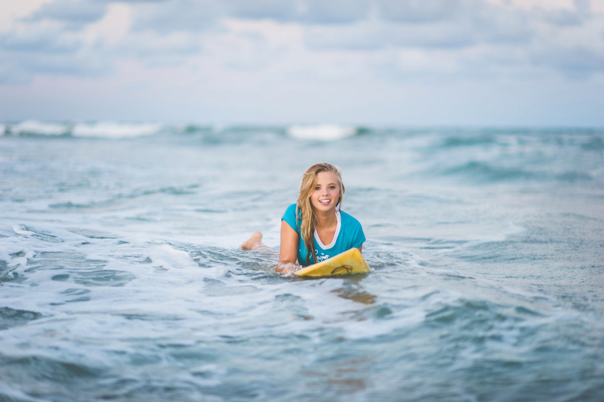 in the water Myrtle Beach Senior Pictures