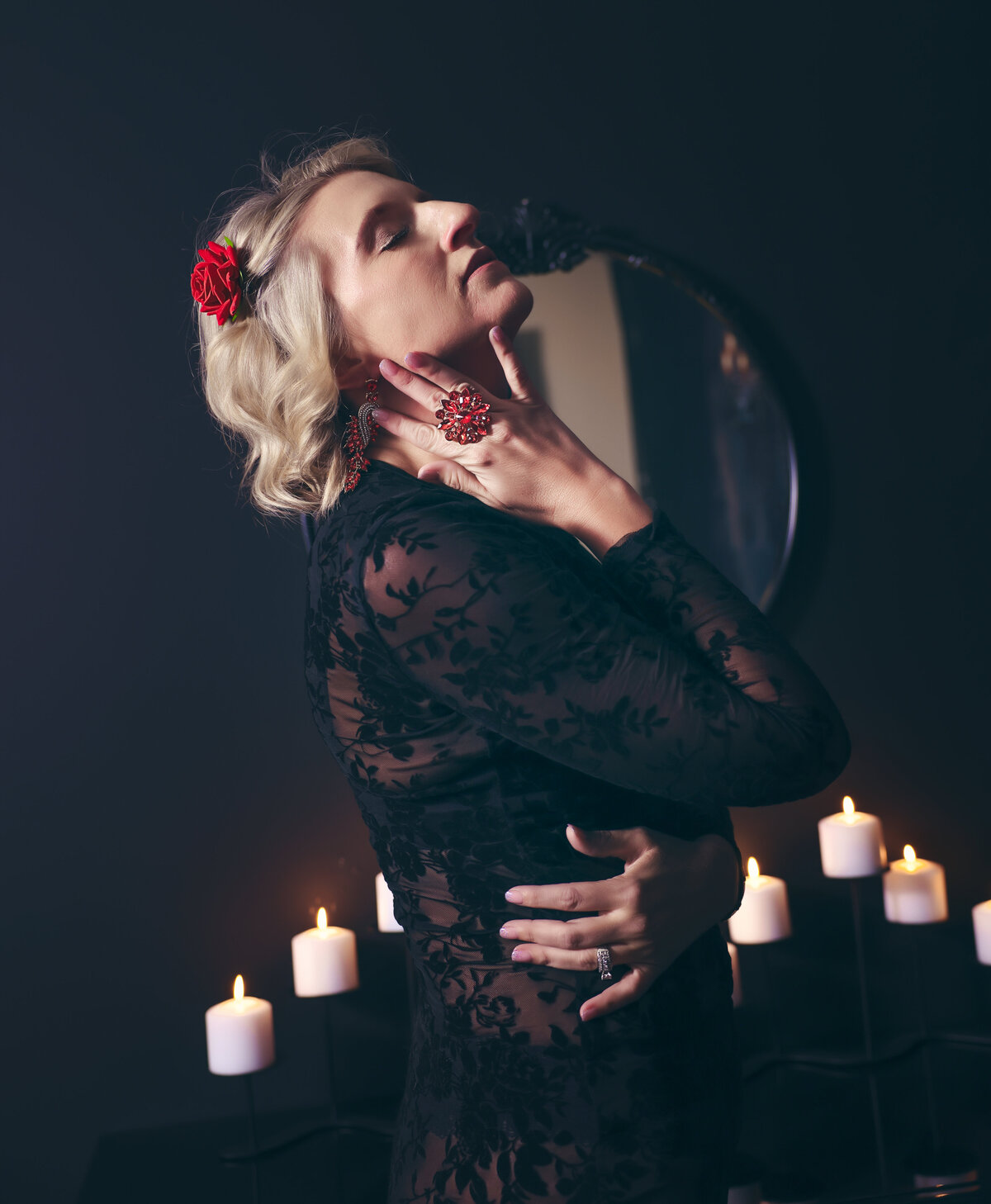savannah-boudoir-glamour-red bling portrait