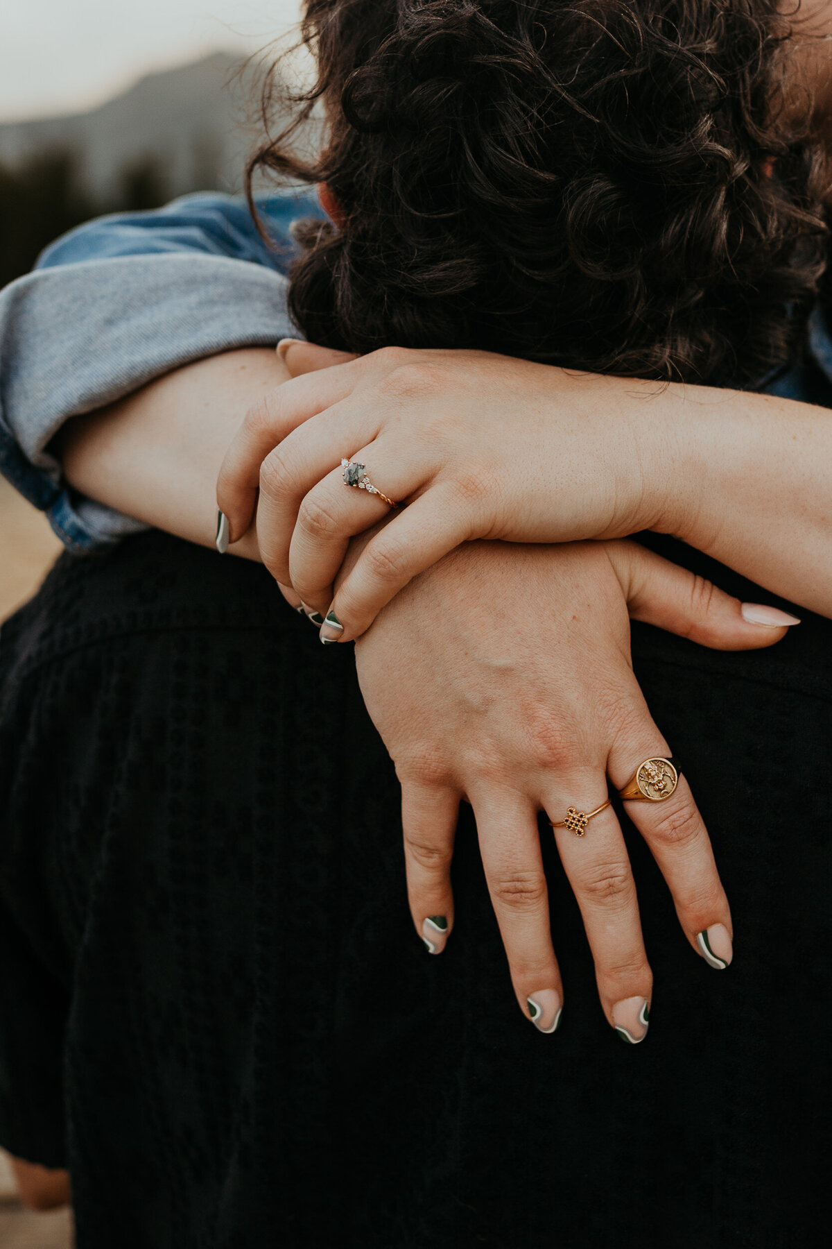 close up hands wrapped around