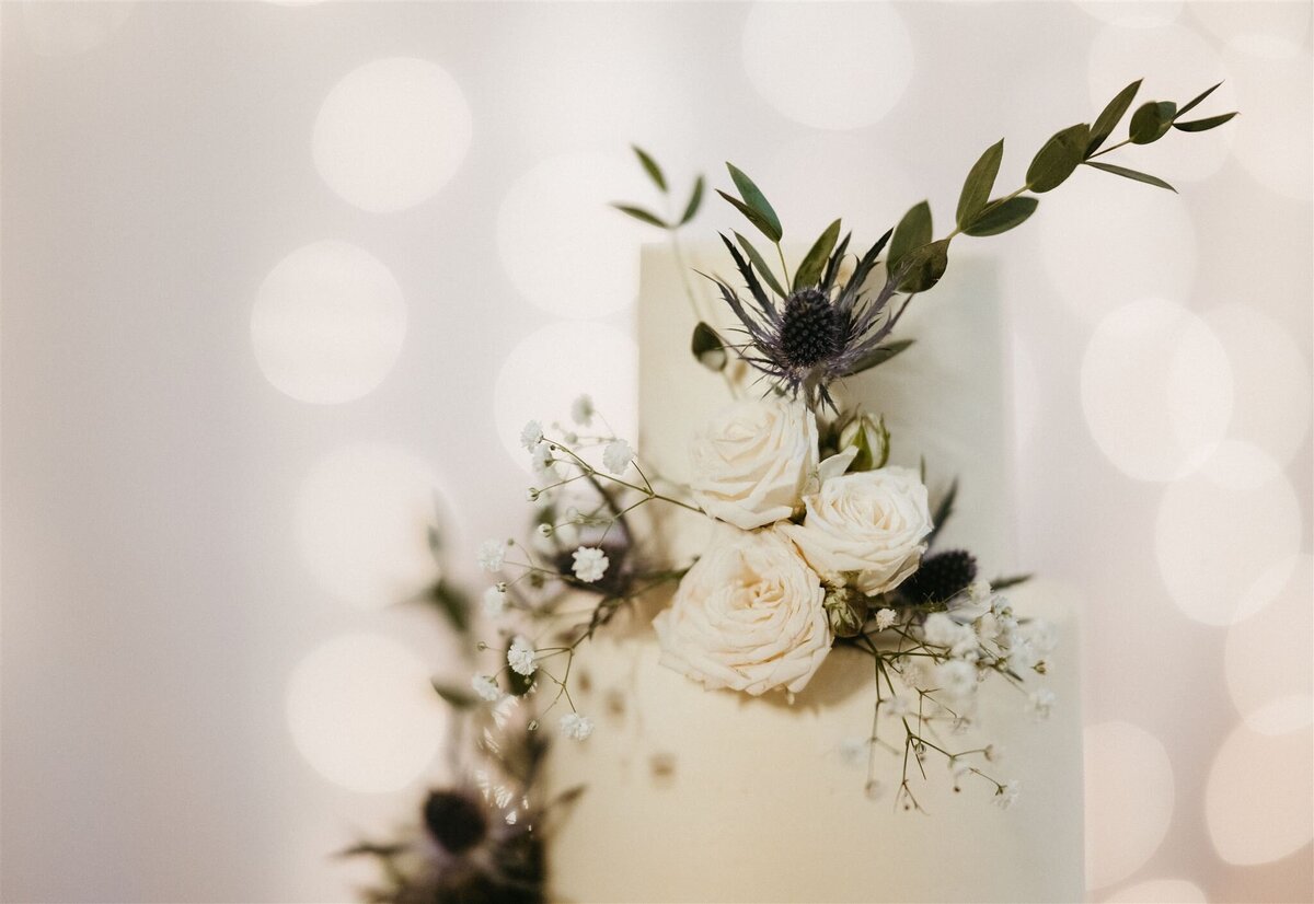 a wedding cake by Sugar Quail Bakery