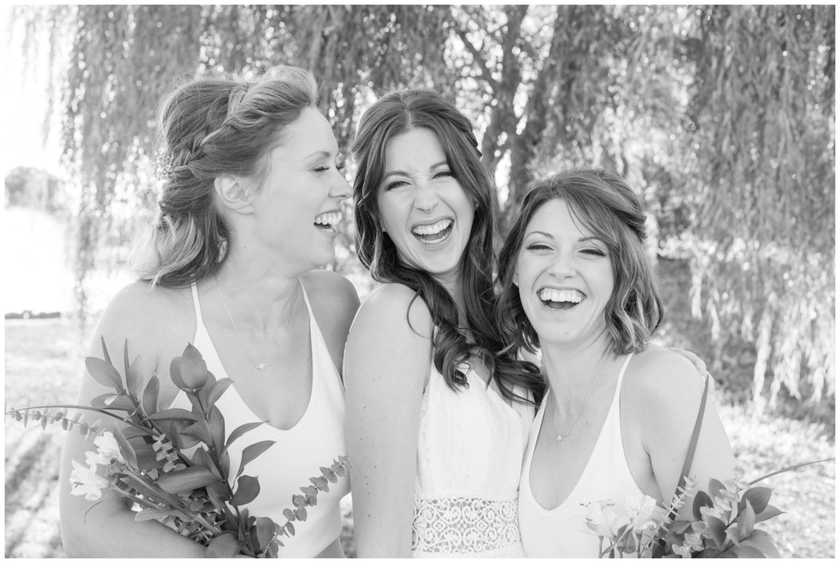 Light-and-Airy-Ottawa-Wedding-Photographer-happy-bridesmaids-black-and-white