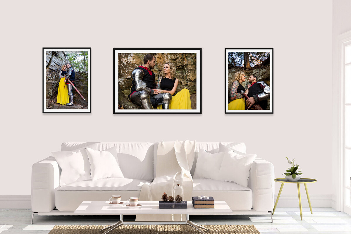Living Room Engagment Wall Art - Collage in Framed Prints