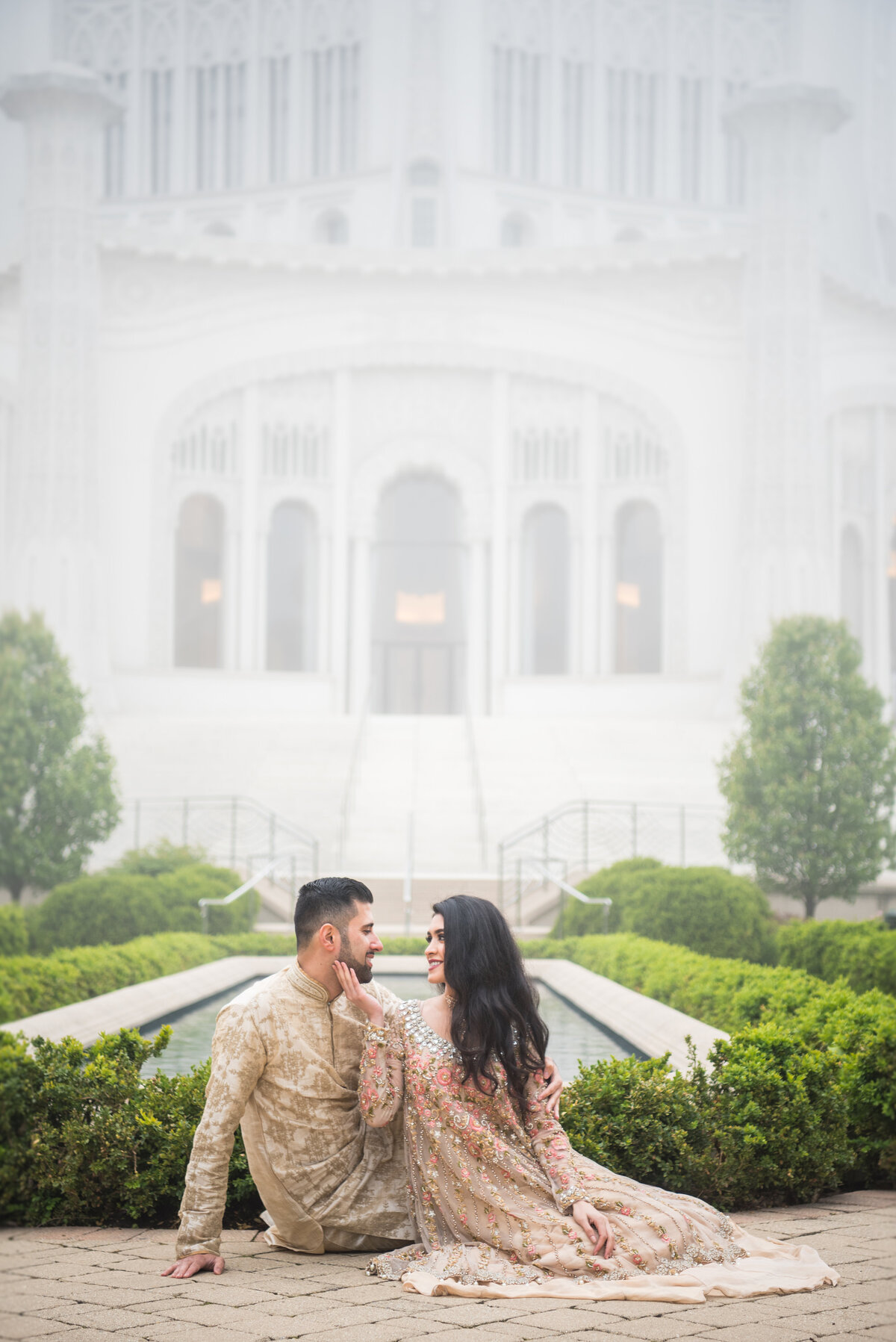 Chicago Indian Wedding Photography at Bahai Temple by Maha Studios