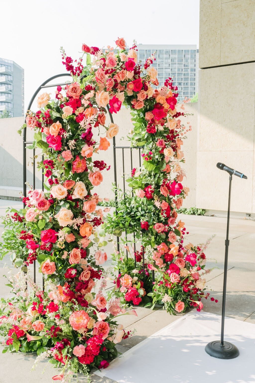 Carolyn and Rodney PInk Wedding at the Barnes Foundation2
