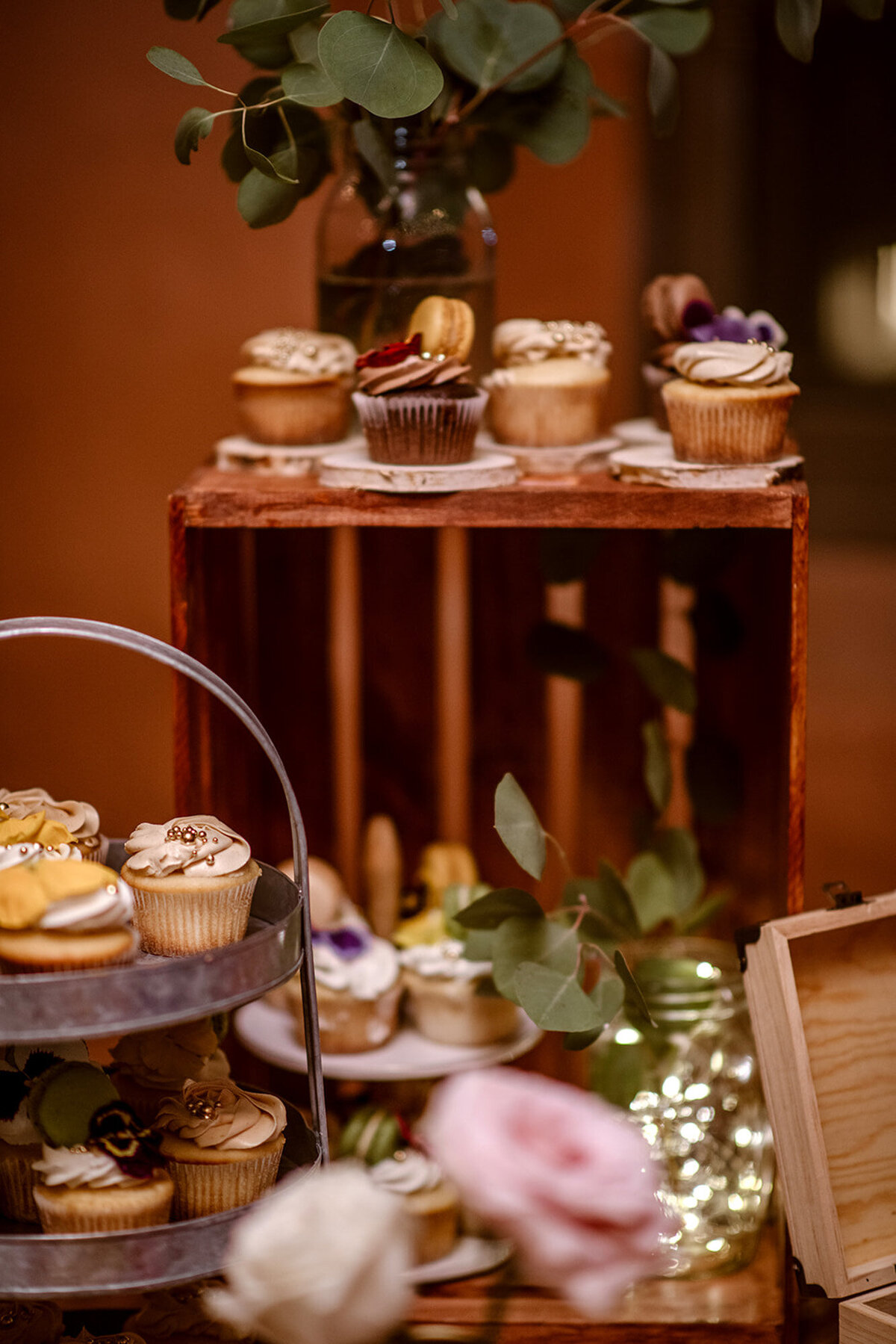 Dessert station of Heather and Doug's wedding